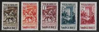 Germany Saargebiet Volkshilfe Gemälde Iv Low Values 19316 Mnh Cv $ 315.  -