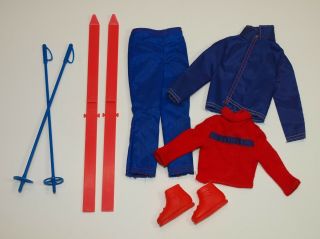Vintage Sun Valley Ken 7809 Blue & Red Ski Outfit The Sports Set