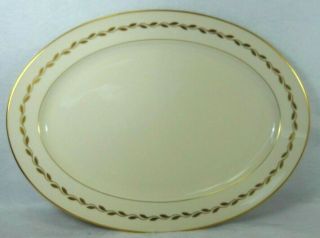Vtg Lenox Golden Wreath Large Oval Turkey Serving Platter 17 1/4 " 0 - 313 Medium