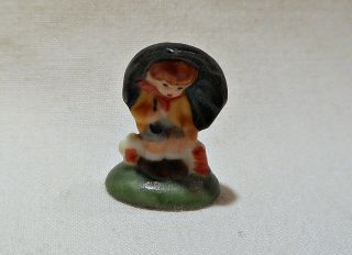 Vintage Carol Pongracic Dollhouse Miniature Girl With Umbrella Figurine 2