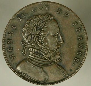 France King Henri Ii 1833 Medal By Armand Auguste Caque 32 Mm A1598