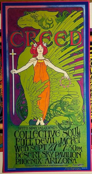 Concert Poster Creed Collective Soul Full Devil Jacket Christian Rock