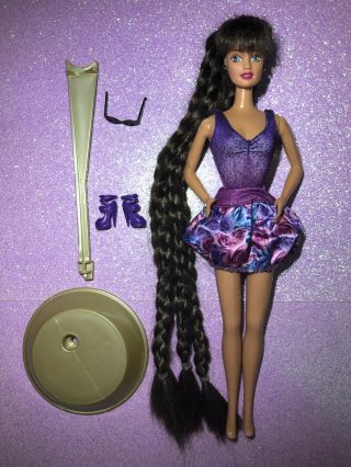 Jewel Hair Teresa Barbie Doll Restyled 90s Mermaid With Stand