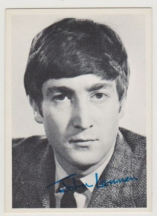 Gradable 1964 Topps Beatles Black & White John Lennon Trading Card 2 N/mt