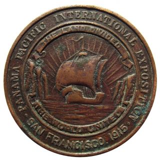1915 Panama - Pacific Expo Fund South Carolina Medal - Hk - 412,  Token,  California