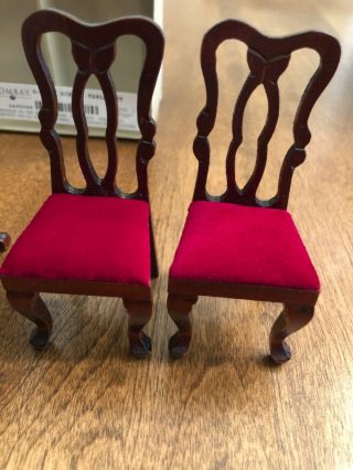 Vintage Bombay Company Miniature Doll House Furniture Dining Table & 4 Chairs in 3