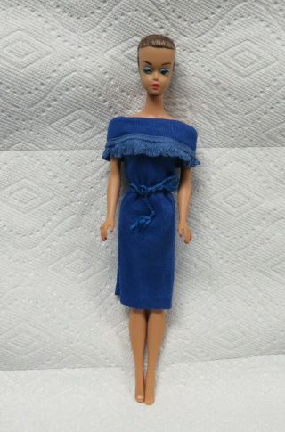 Vintage Mattel Barbie Fashion Queen Doll With Molded Brown Hair