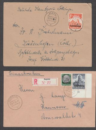 Luxembourg 1941 2 X German Occupation Covers