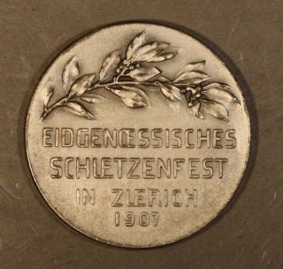 1907 Switzerland,  Zurich Shooting Medal Fest by Huguenin US 2