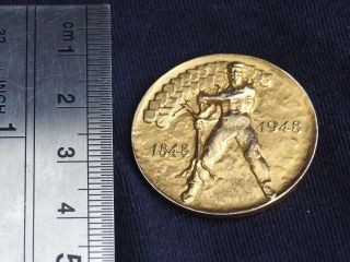 100 Jahre Schweiz - Bundesstaat Huguenin 1848 - 1948 silver 925 and gold plated 3