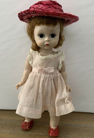 Vintage WENDY Alexander - kins Doll Red Blonde Pink Swiss Dot Dress TLC 2