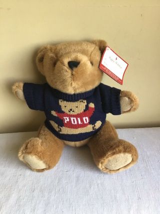 Vintage 1997 Ralph Lauren The Polo Sport Bear That Cares Teddy Bear Plush 14 " H