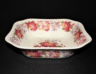Copeland Spode Aster Gadroon 9 " Square Vegetable Bowl,  England