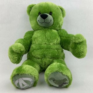 Build A Bear Marvel Avengers Incredible Hulk Stuffed Bear Plush 17 " W/ Sound Bab