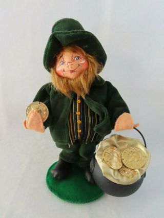 Jolly Irishman Leprechaun With Pot Of Gold 2008 Annalee 10 " Figure -