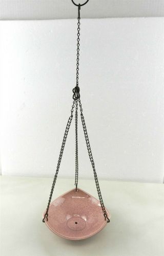 Red Wing Art Pottery Murphy M1607 - 7 Plant Hanger W/chain Zephyr Pink Fleck T166