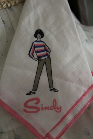 Vintage Pedigree Sindy Doll Htf 1960s Weekenders Handkerchief (near)