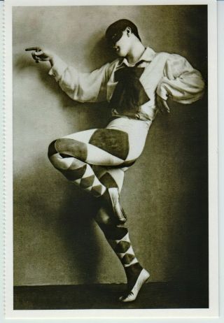 Michael Fokin Russian Ballet Dancer,  Paris,  1910 Reprint Photo Postcard
