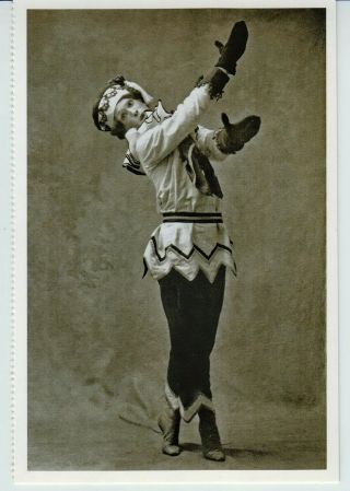 Vaslav Nijinsky Russian Ballet Dancer,  Paris,  1911 Reprint Photo Postcard