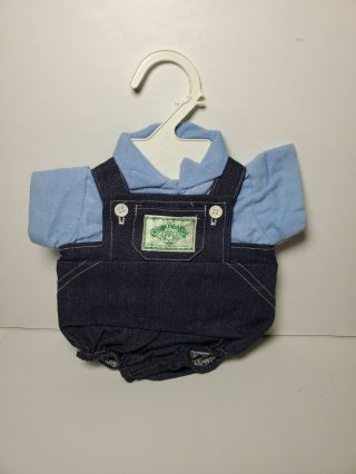 1983 Cabbage Patch Kids Brand Clothes: Denim Overalls,  Blue Shirt