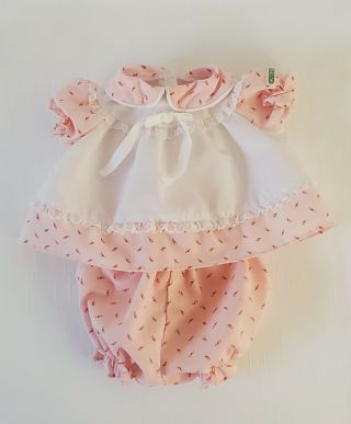 Vintage Cabbage Patch Kids Pink Rosebud Dress With Bloomers Doll Clothes Outfit