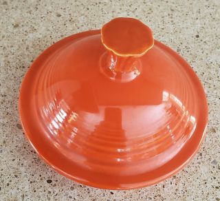 Vintage Fiesta Coffee Pot Domed Lid In Red Glaze (circa 1936 - 1944)