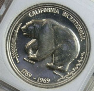 1969 California Bicentennial 1769 - 1969 IN SILVER 2