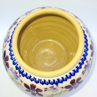Vintage NICHOLAS MOSSE IRELAND Art Pottery Vase Clematis Pattern 5 1/4 