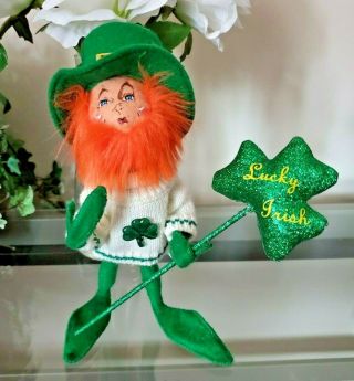 2008 Annalee Doll Irish St.  Patricks Day 10 " Leprechaun Lucky Shamrock