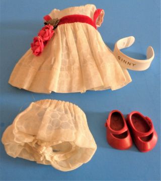 Vintage 1954 Ginny My Kinder Crowd Tagged Dress,  Bloomers,  Headband,  Shoes