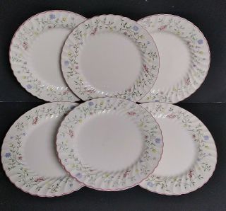 6x Johnson Brothers 10 1/2 " Summer Chintz Dinner Plates Made In England Euc