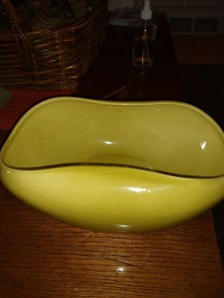 Vintage Russel Wright Steubenville Chartreuse Serving Bowl Mid Century Modern