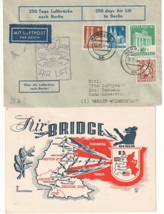 Germany,  1948 Berlin Airlift Card And Cover