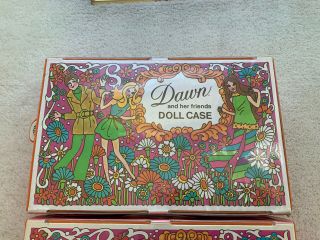 TWO EMPTY TOPPER PINK DAWN DOLL AND FAMILY CASES 2