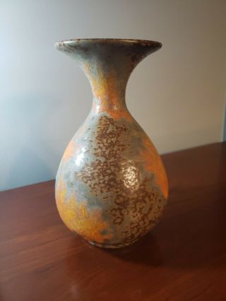 Vintage Royal Haeger Orange Peel Lava Glaze Vase 10 " Tall
