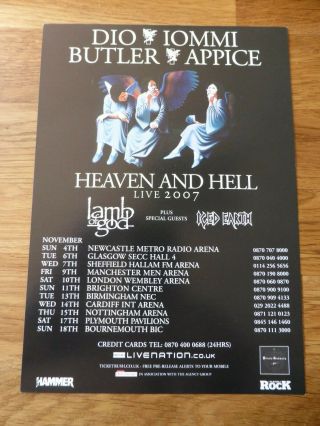 Heaven And Hell - Uk Tour 2007 With Lamb Of God & Iced Earth - Black Sabbath