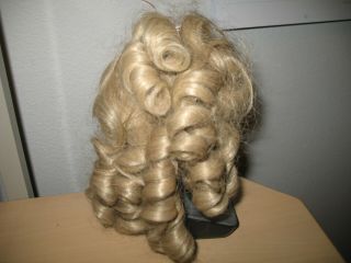 Vintage Blonde Curls Doll Wig.  Shirley Temple? 12 " Size.