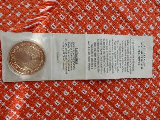 Hoover Dam Millenium Gold Coin (2000) In Plastic