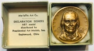 Usa - Robert Treat Paine - Declaration Signer - 1966 High Relief Medal By Maco