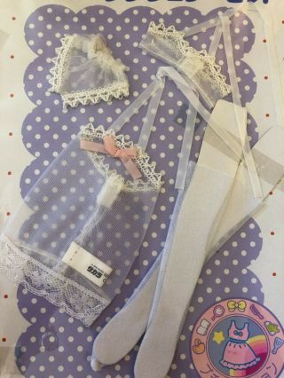 Takara Licca Doll Lingerie Set from Japan NRFP slip,  panties hose 1988 2