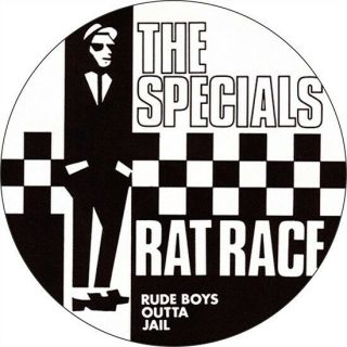 Circular Vinyl Sticker Ska Skinhead The Specials 2tone Rude Boy Rat Race Laptop
