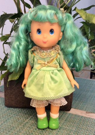 Vintage 11” Citi Toy Baby Doll Blue Eyes Green Hair And Dress G Po 64 Rare