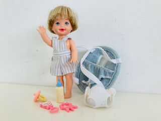 Barbie Baby Tommy Doll Waving Kens Brother Carrier Nappie