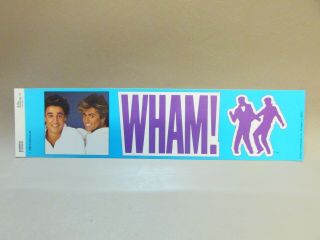 Vintage 1985 Wham Bumper Sticker