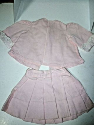 3 Piece Pink Jacket Top tagged - Pleated Skirt - Underpants 1950 ' s TERRI LEE 16 