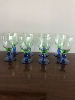 Pfaltzgraff Summer Breeze Water Goblet/ice Tea Glasses Set If 8 Cond.