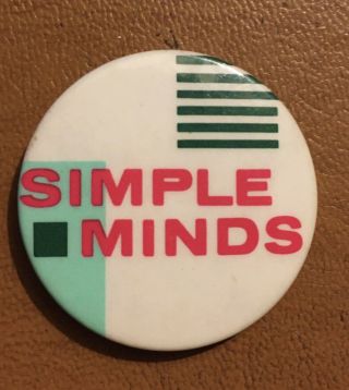 Simple Minds Vintage Pin Badge 1980 
