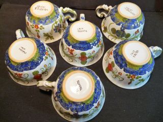 6 Footed Cups Sigma Garafano Faenza Blue Carnation Italy priority 2
