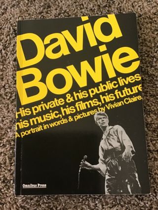 David Bowie Book: A Portrait In Words And Pictures By Vivian Claire