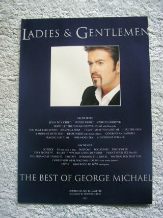 George Michael - Ladies & Gentlemen - Best Of - Advert - 21 X 30cm.